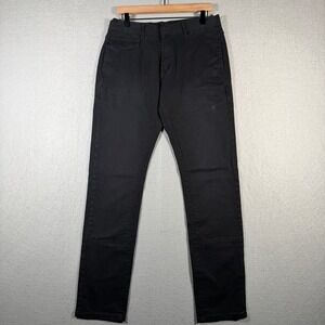 Riche Le Mens Black Utility Workwear Pants Size 30 Double Knee Skinny Slim